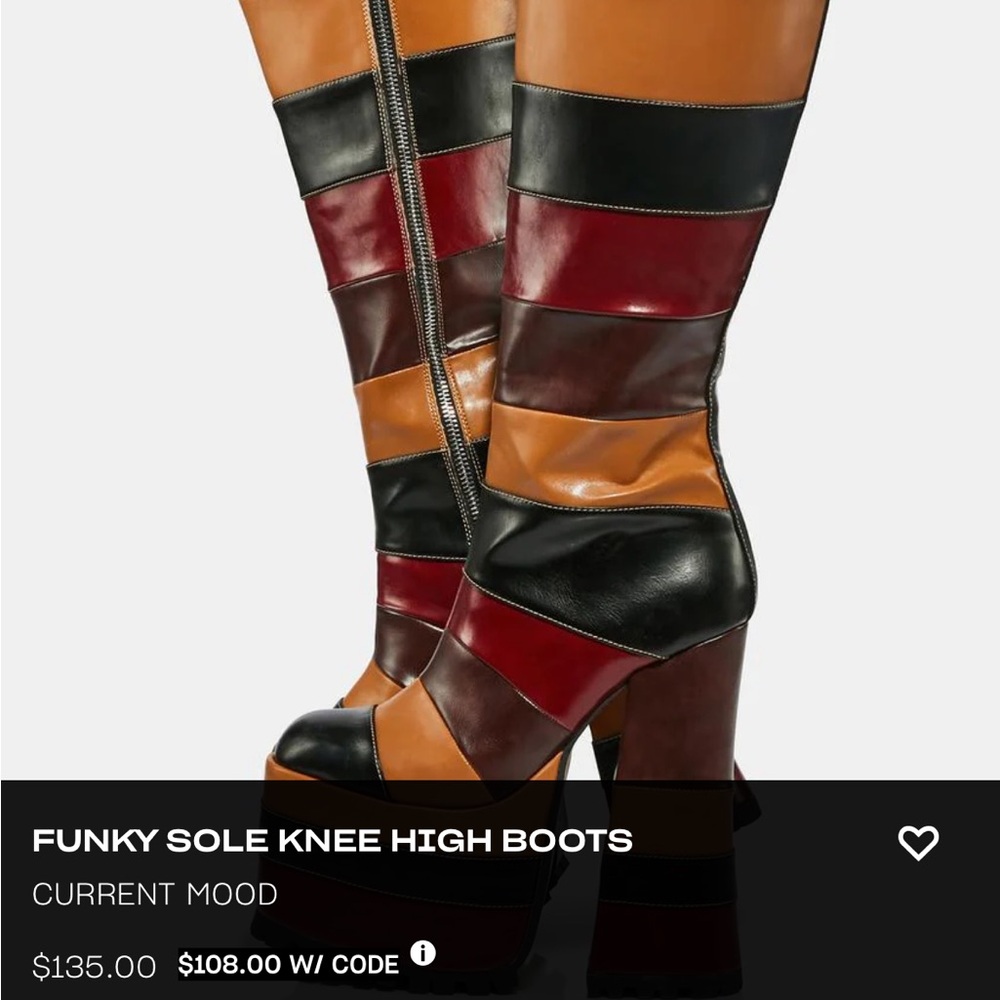 dELiA*s Brown Combat Boots with Chunky Heel